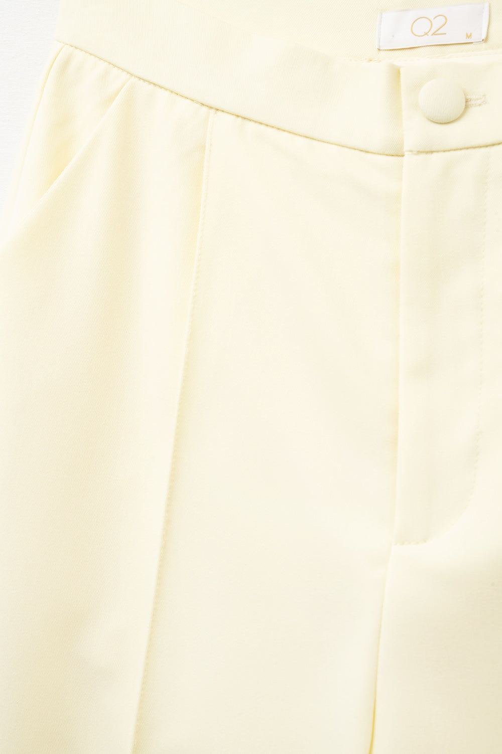 Wide Leg Tailored Pants in Yellow