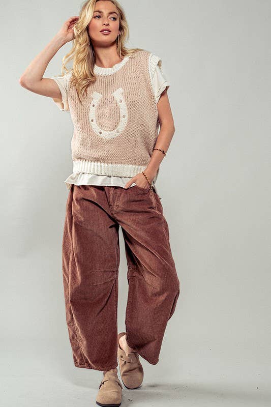 Wild Knit Horseshoe Sweater Vest - Mack & Harvie