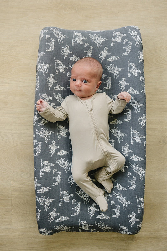 Wild West Muslin Changing Pad Cover - Mack & Harvie
