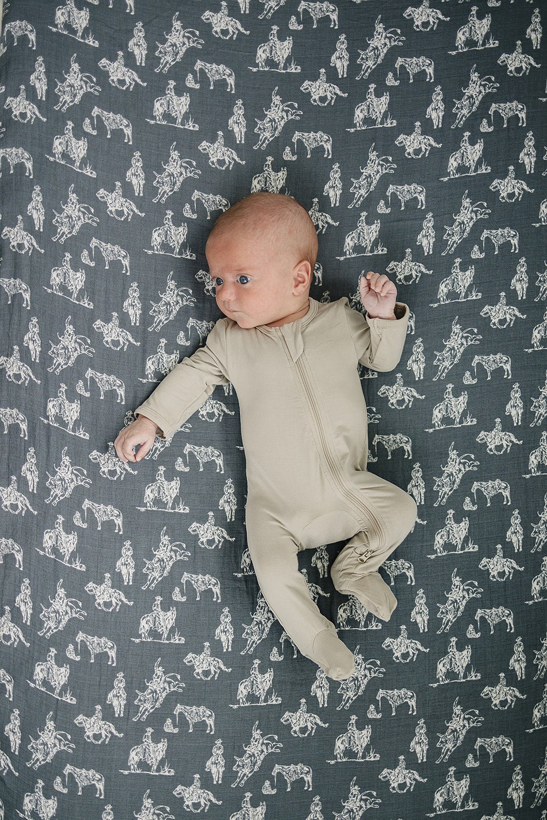 Wild West Muslin Crib Sheet - Mack & Harvie