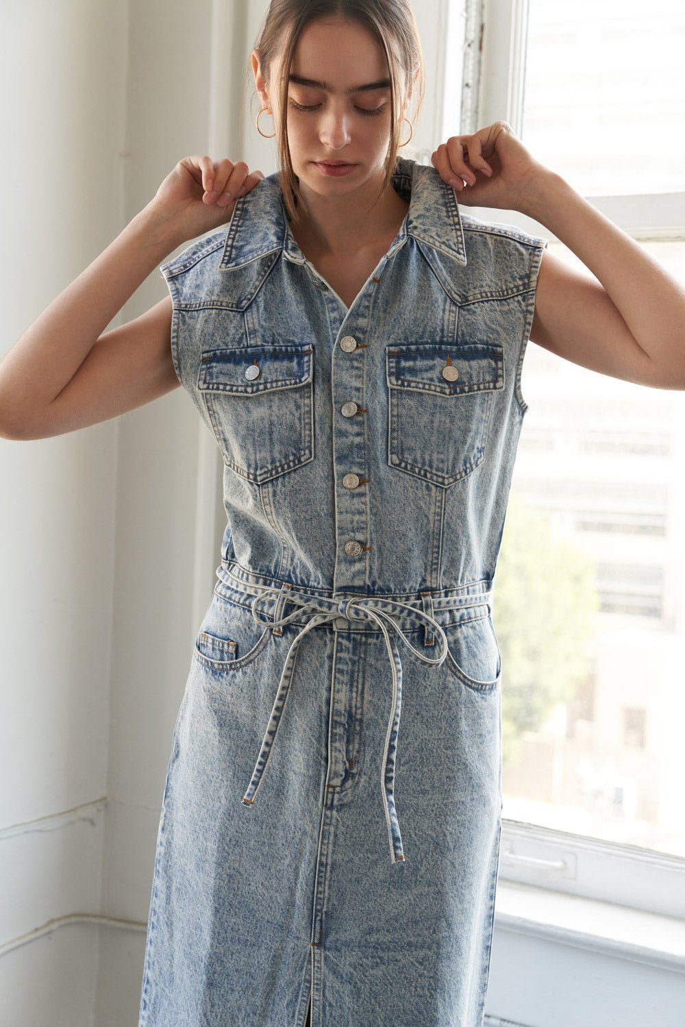 WILDFLOWER WHIMSY DENIM MIDI DRESS - Mack & Harvie