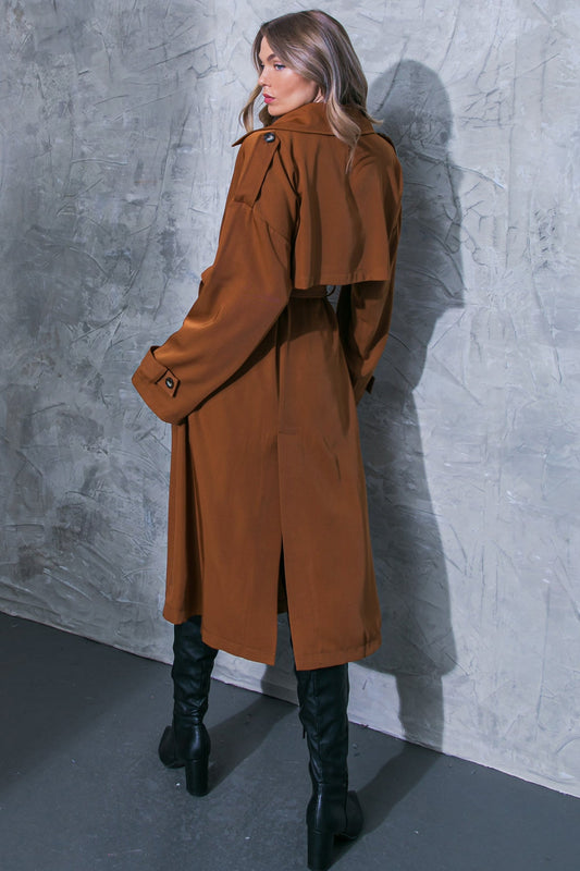 WOMEN ON THE MOON WOVEN TRENCH COAT - Mack & Harvie