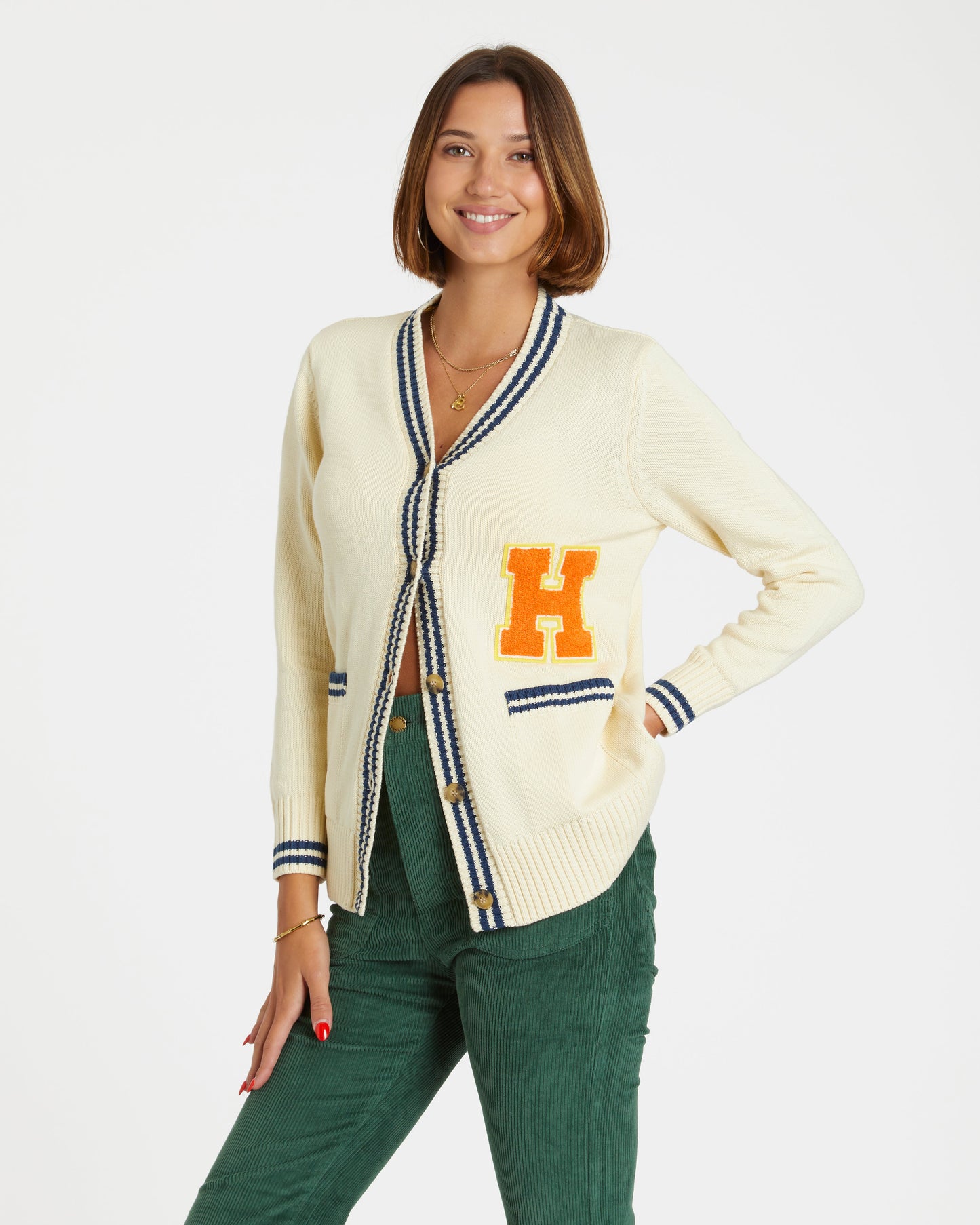 Varsity Cardigan (Cream)