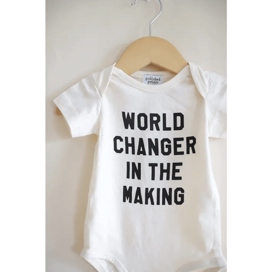 World Changer in the Making Organic Cotton Baby Bodysuit - Mack & Harvie