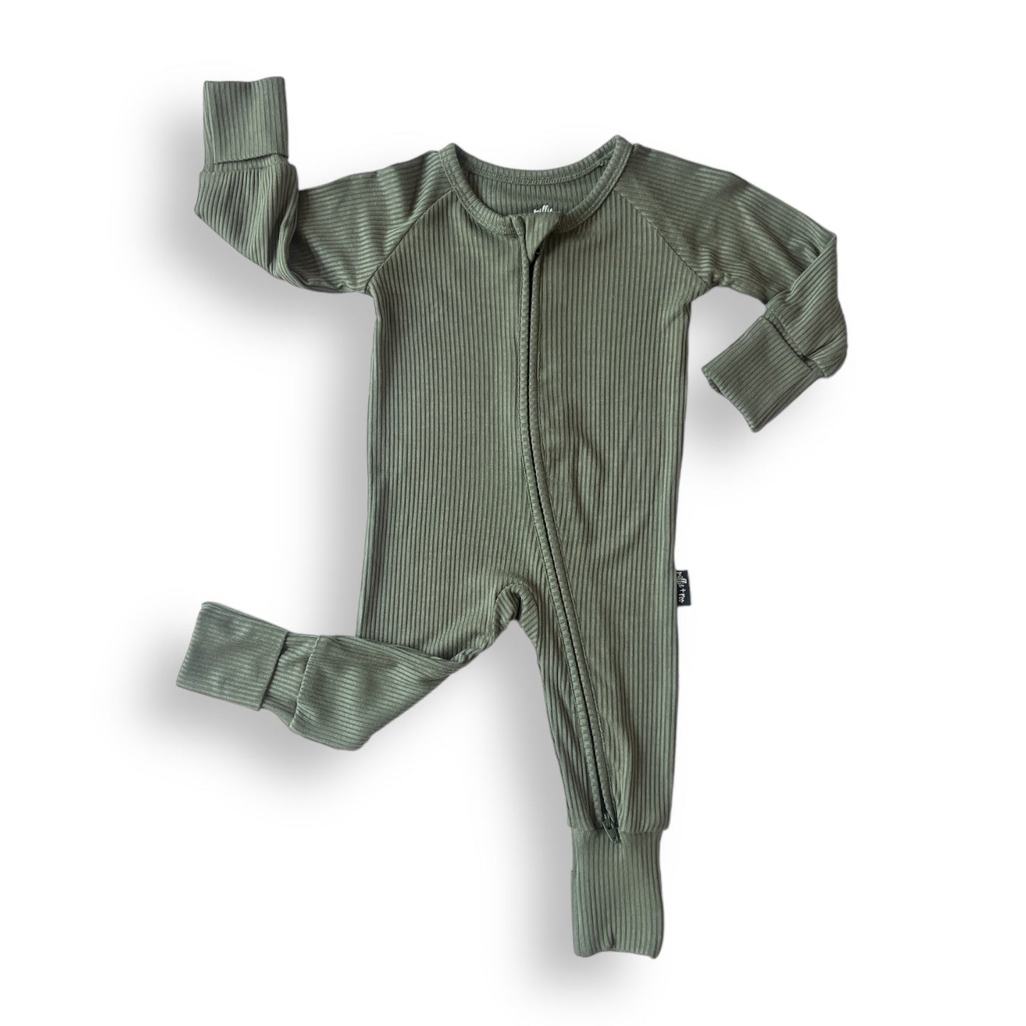 ZIP ROMPER - Moss Ribbed - Mack & Harvie