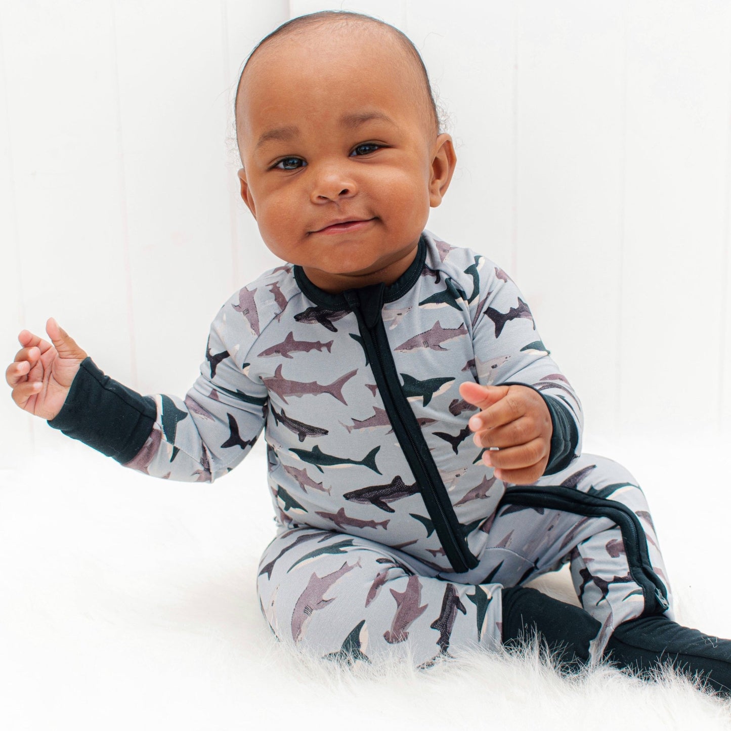 ZIP ROMPER - Sharks - Mack & Harvie