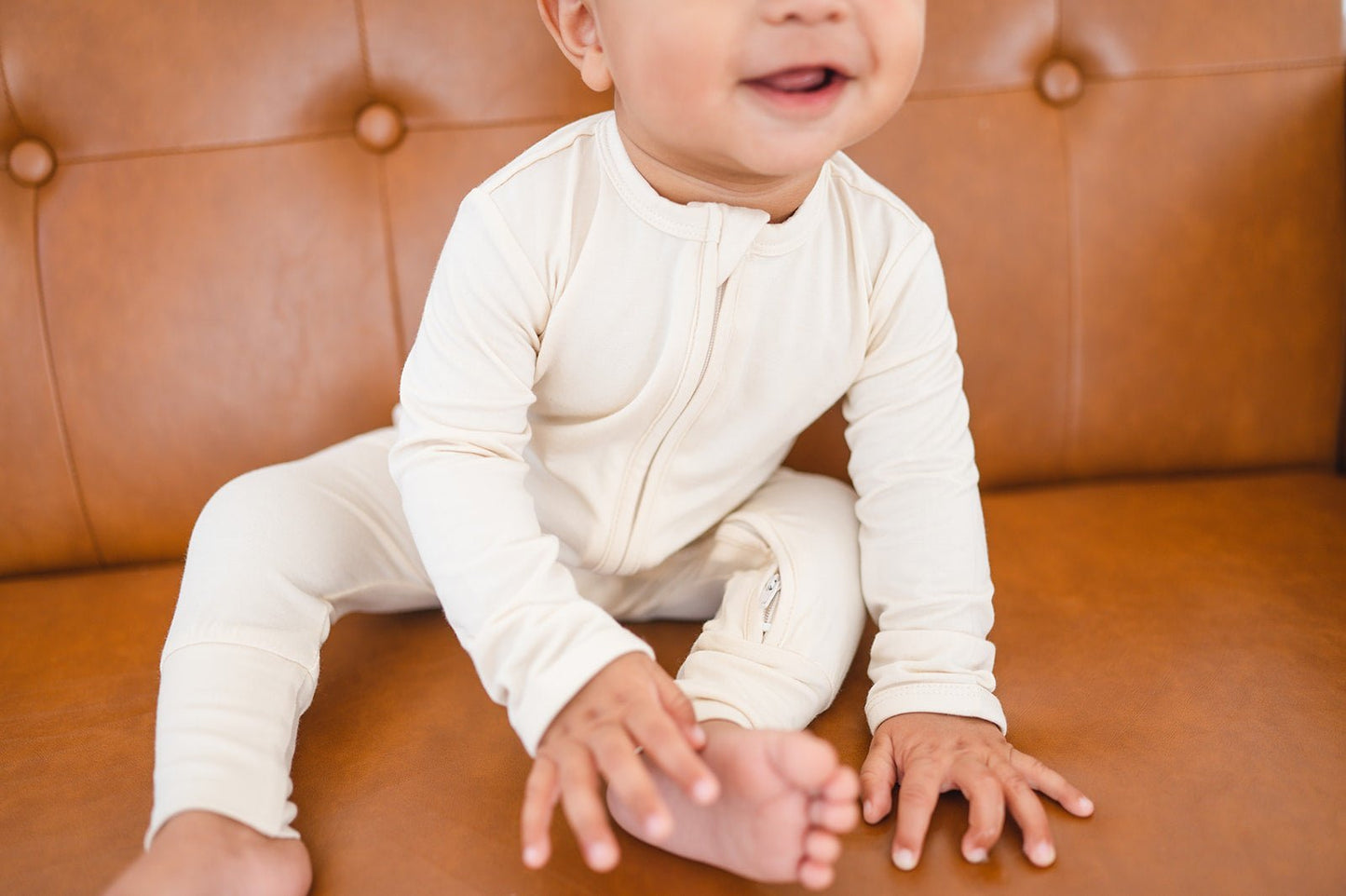 Zipper Romper - Cream - Mack & Harvie