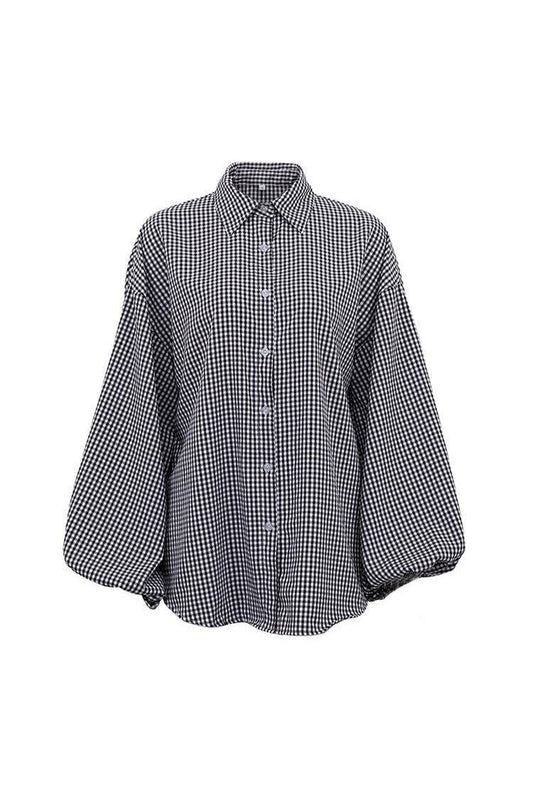 BUBBLE PLAID BLOUSE - Mack & Harvie