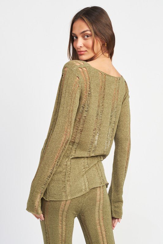 BUTTON UP LADDERED CARDIGAN TOP - Mack & Harvie