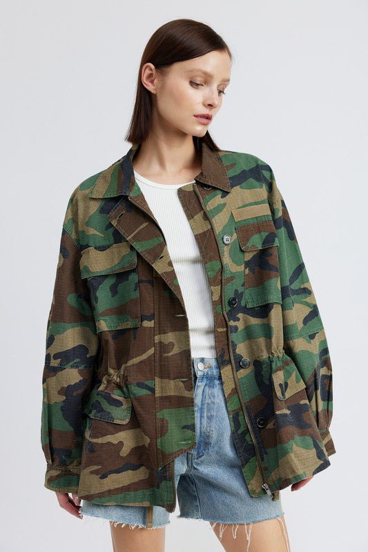 CAMO OVERSIZED JACKET - Mack & Harvie
