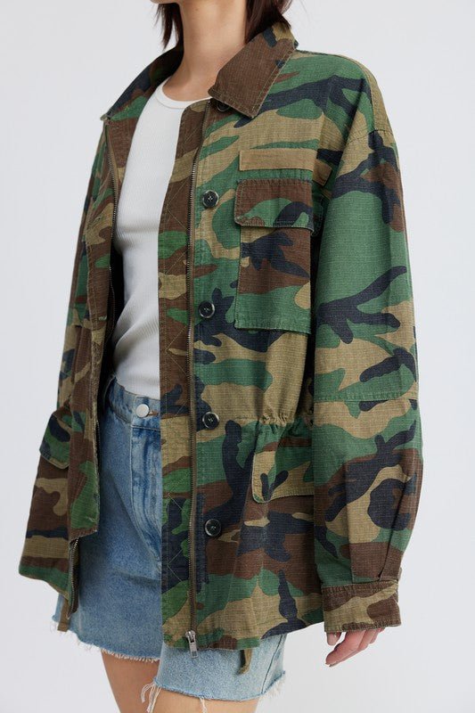 CAMO OVERSIZED JACKET - Mack & Harvie