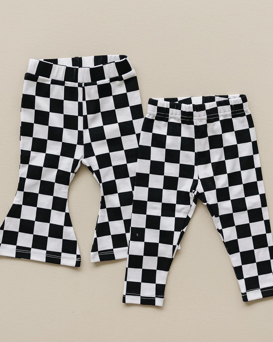 Checkered Flare Pants | Black - Mack & Harvie