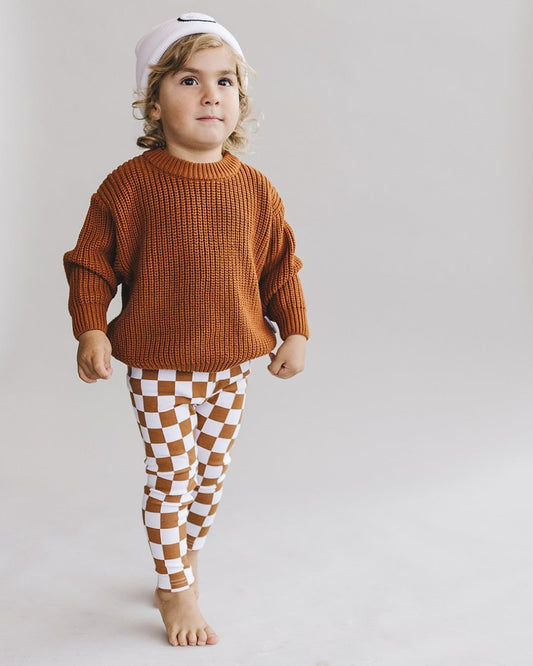 Checkered Leggings | Copper - Mack & Harvie