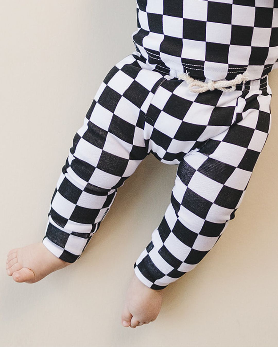Checkered Smiley Lounge Set | Black - Mack & Harvie
