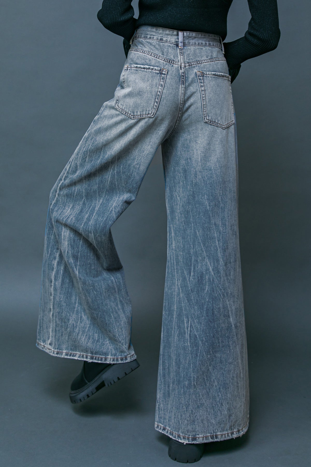 DARING TREND WASHED DENIM PANTS - Mack & Harvie