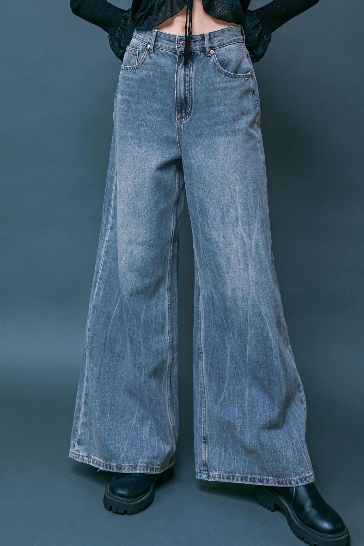DARING TREND WASHED DENIM PANTS - Mack & Harvie