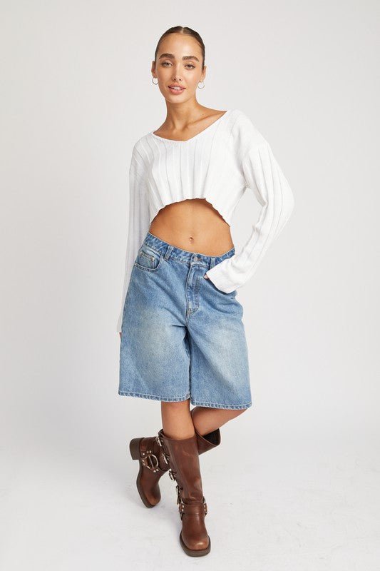 DENIM BERMUDA SHORTS - Mack & Harvie