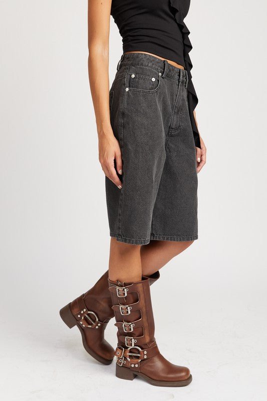 DENIM BERMUDA SHORTS WITH POCKETS - Mack & Harvie