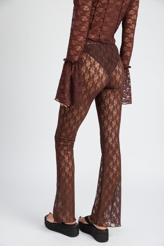 LACE FLARED PANTS - Mack & Harvie