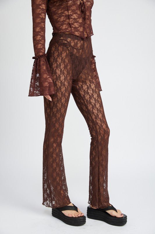 LACE FLARED PANTS - Mack & Harvie