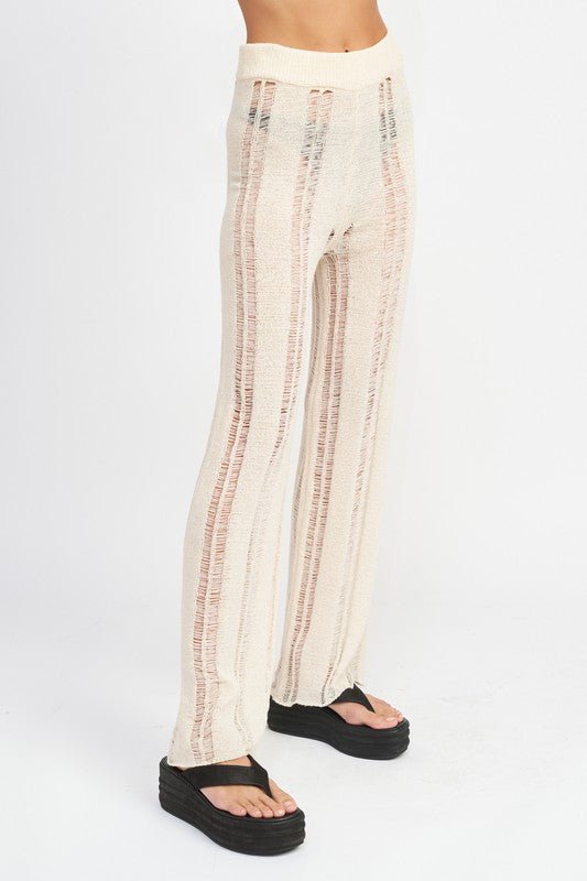 LADDERED HIGH WAIST FLARE PANT - Mack & Harvie