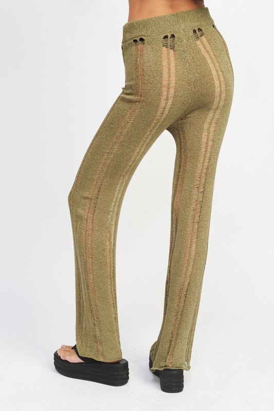 LADDERED HIGH WAIST FLARE PANT - Mack & Harvie