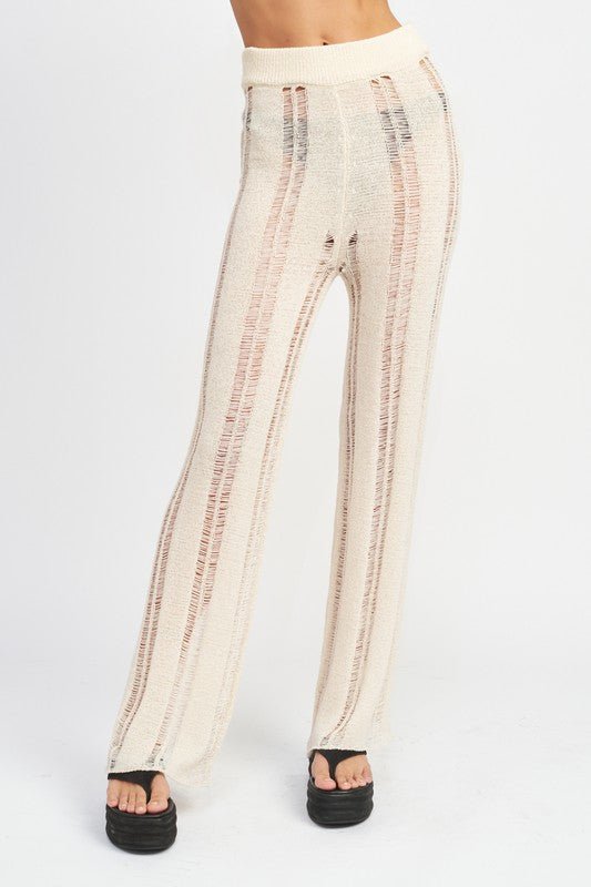 LADDERED HIGH WAIST FLARE PANT - Mack & Harvie