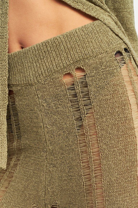 LADDERED HIGH WAIST FLARE PANT - Mack & Harvie