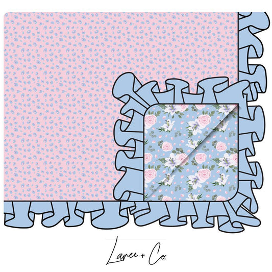 Lillian Bamboo Ruffle Toddler Blanket - Mack & Harvie