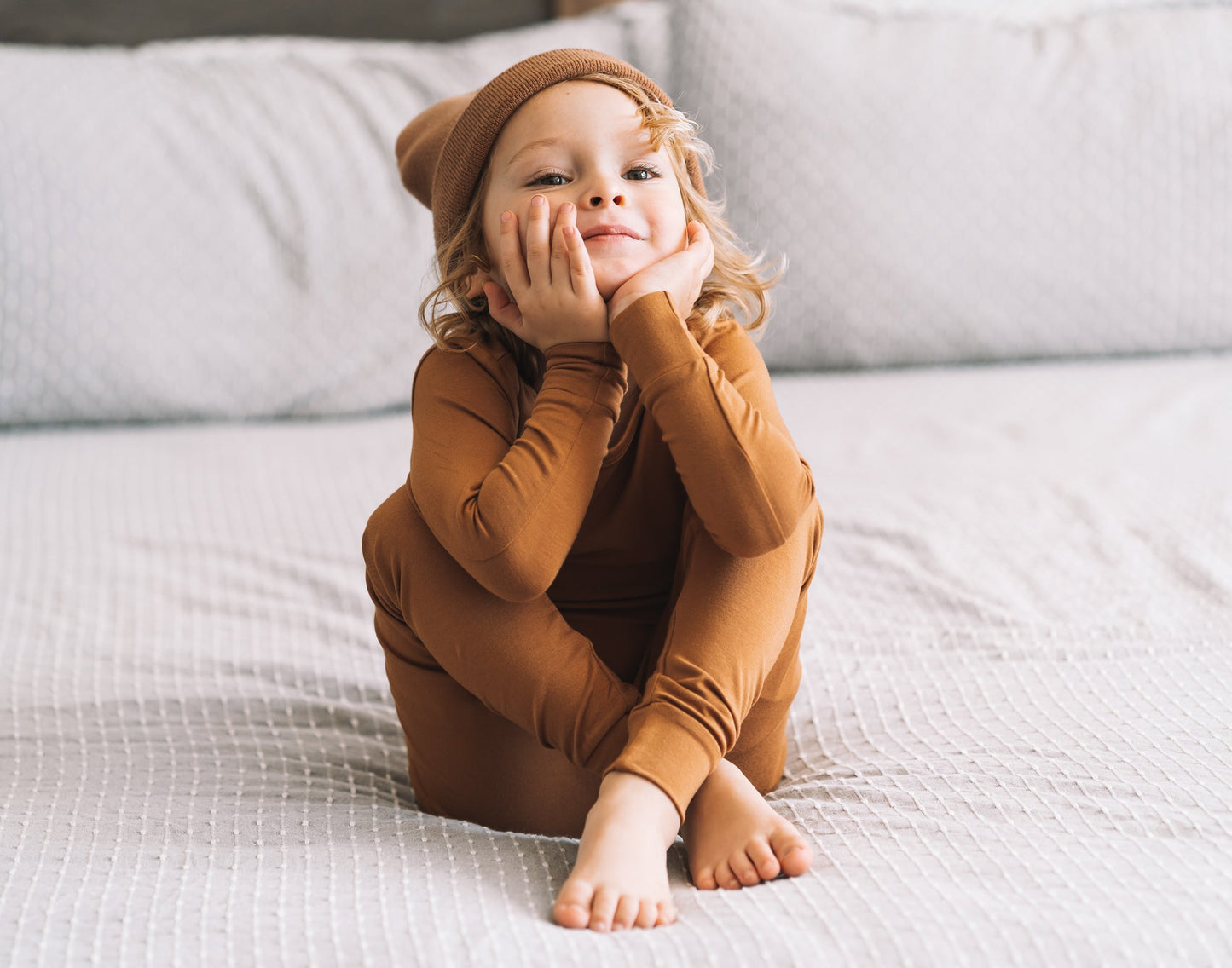 LONG SLEEVE 2 PIECE SETS- Caramel Bamboo - Mack & Harvie