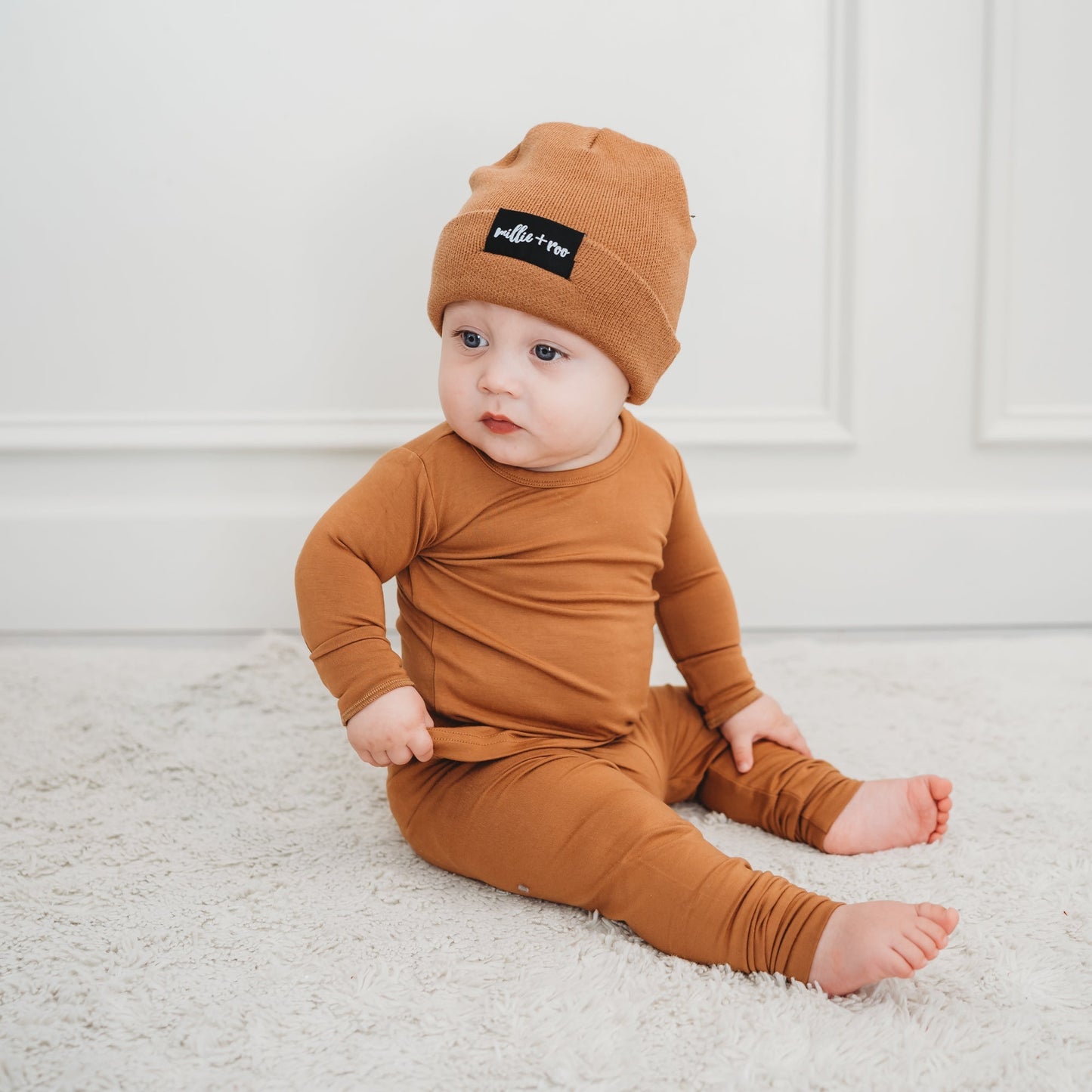 LONG SLEEVE 2 PIECE SETS- Caramel Bamboo - Mack & Harvie