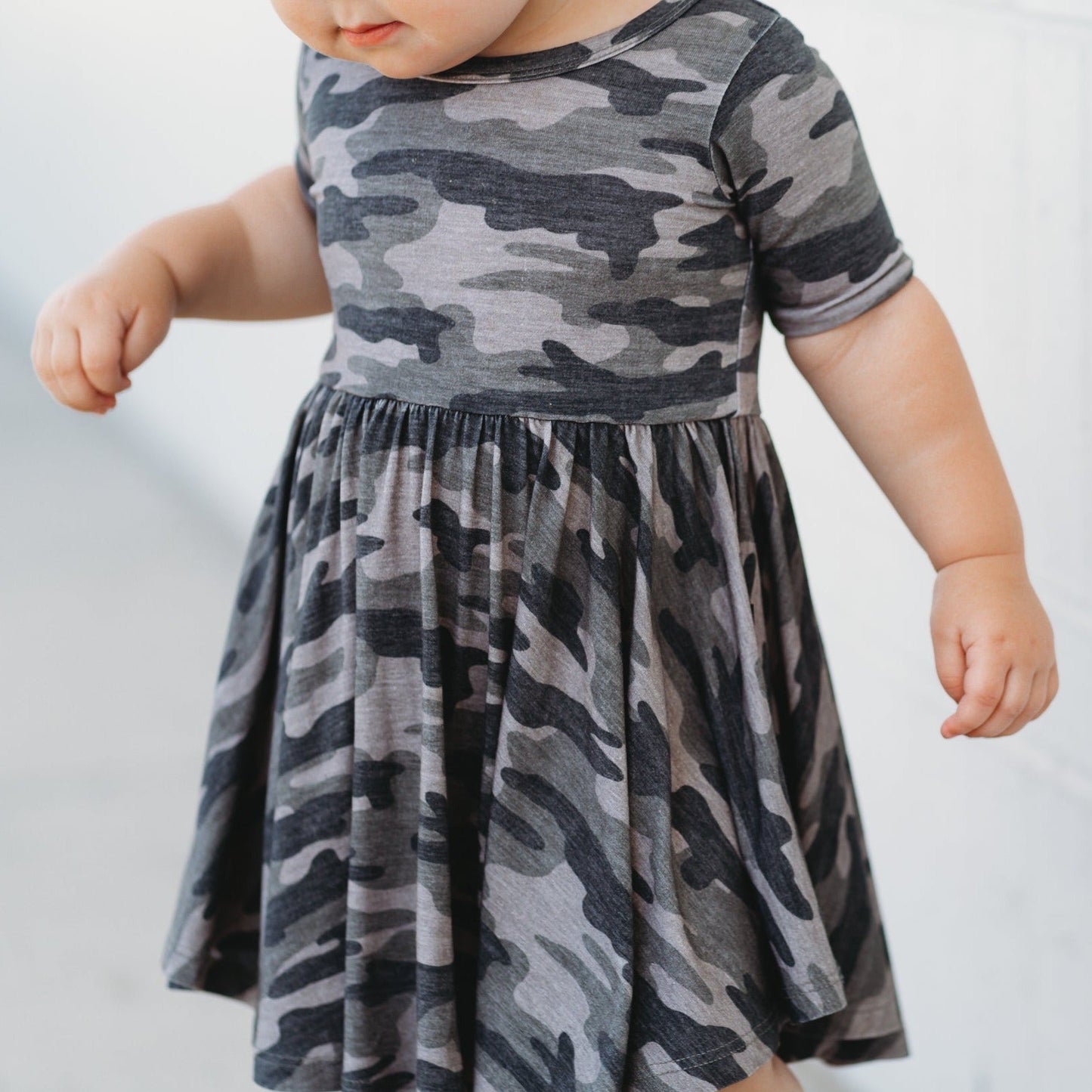 MID SLEEVE BAMBOO DRESS- Chris Camo - Mack & Harvie
