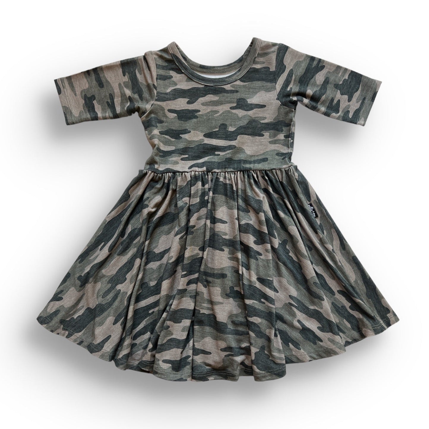 MID SLEEVE BAMBOO DRESS- Chris Camo - Mack & Harvie