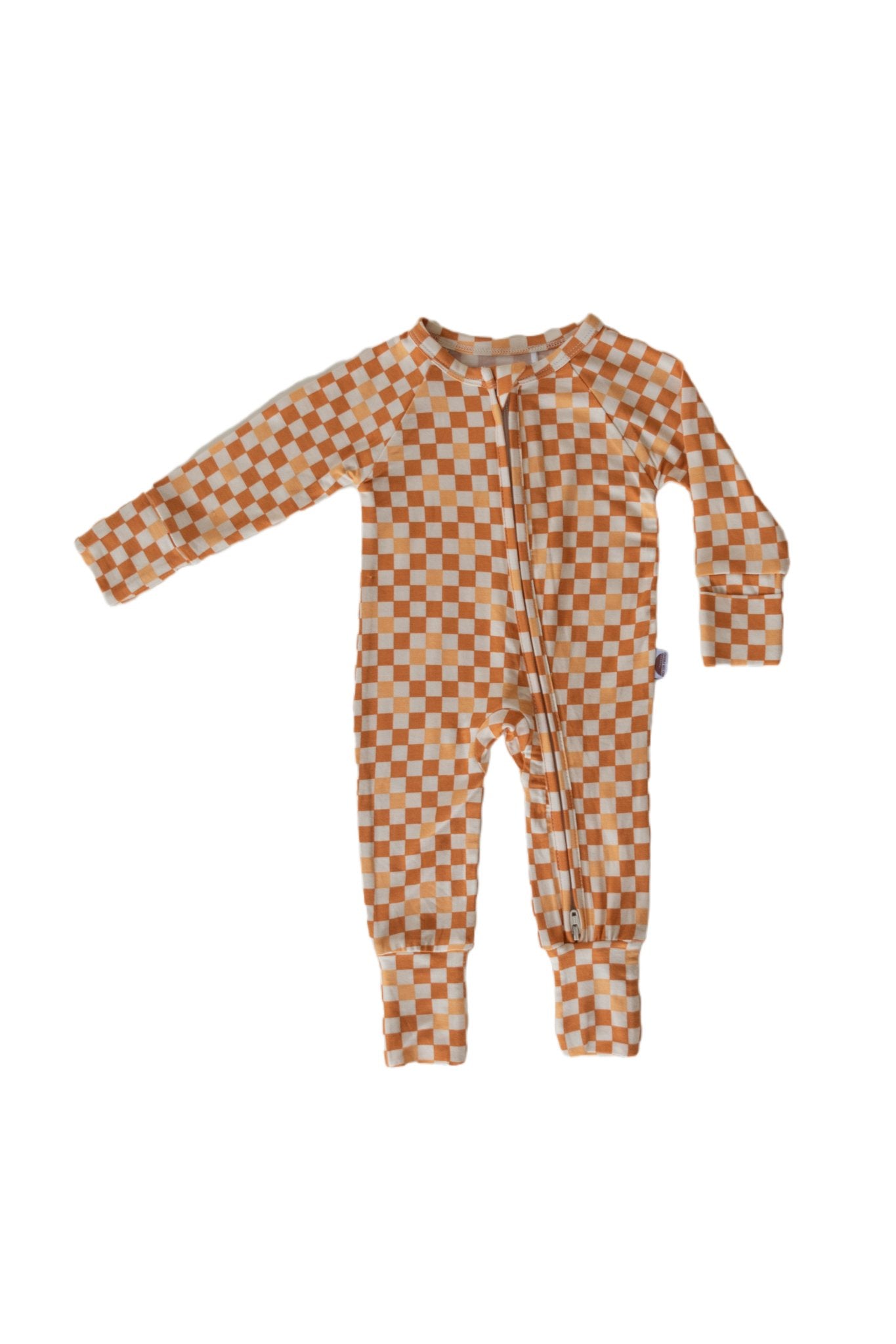 Mini Check | Bamboo Zip Romper - Mack & Harvie