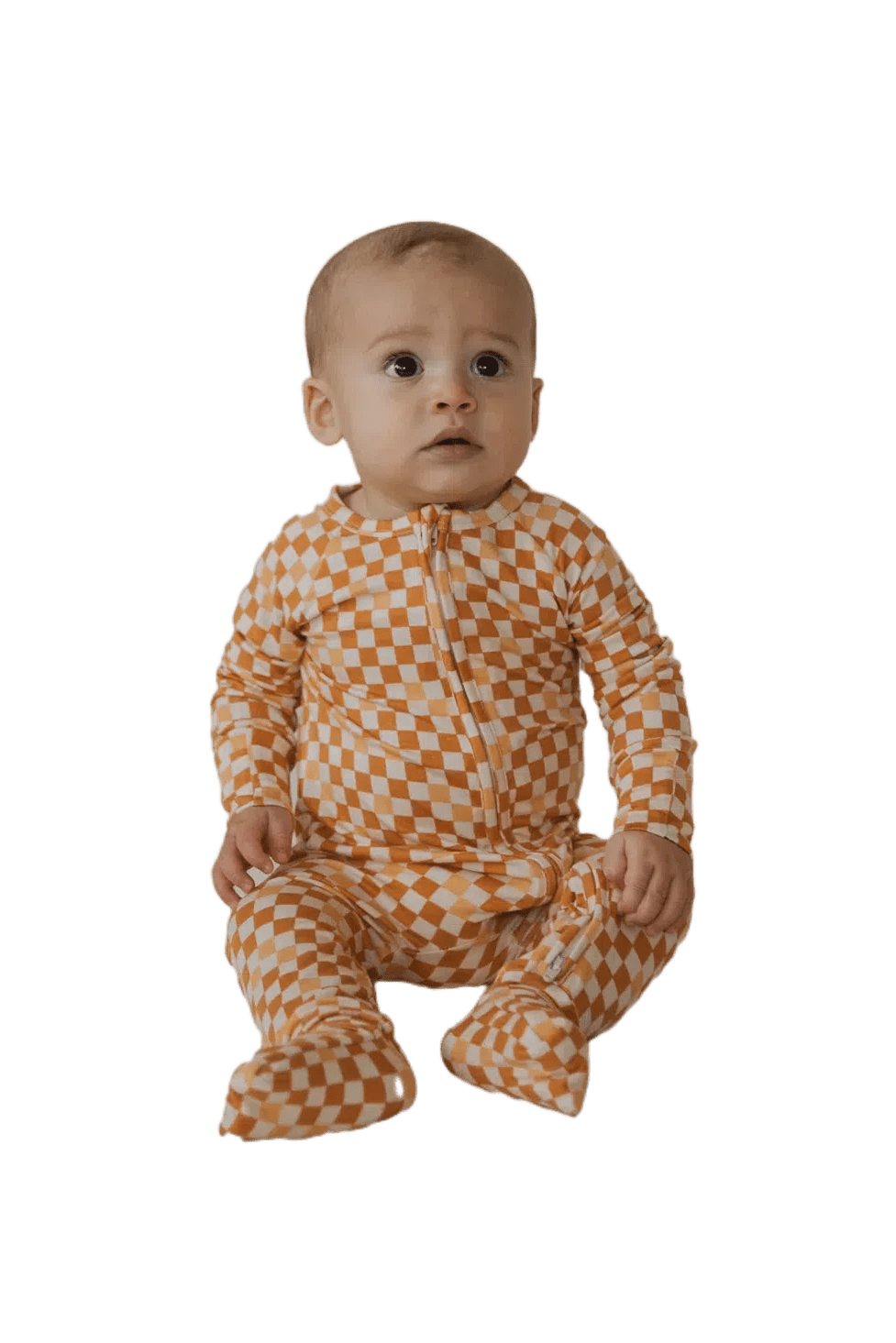Mini Check | Bamboo Zip Romper - Mack & Harvie