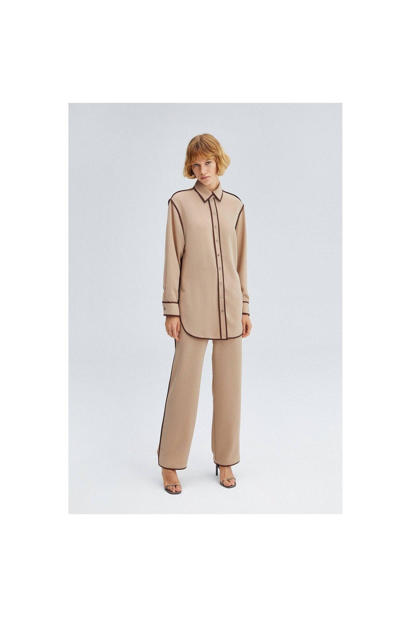 PIPED SHIRT TROUSERS SET - Mack & Harvie