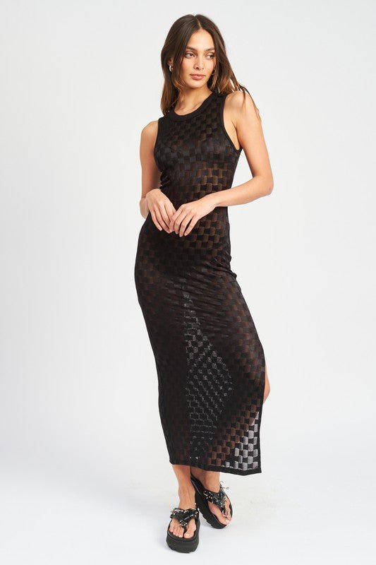 RACER NECK CONTRASTED DRESS - Mack & Harvie