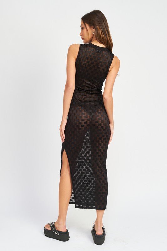 RACER NECK CONTRASTED DRESS - Mack & Harvie