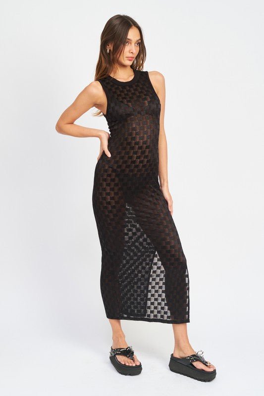 RACER NECK CONTRASTED DRESS - Mack & Harvie