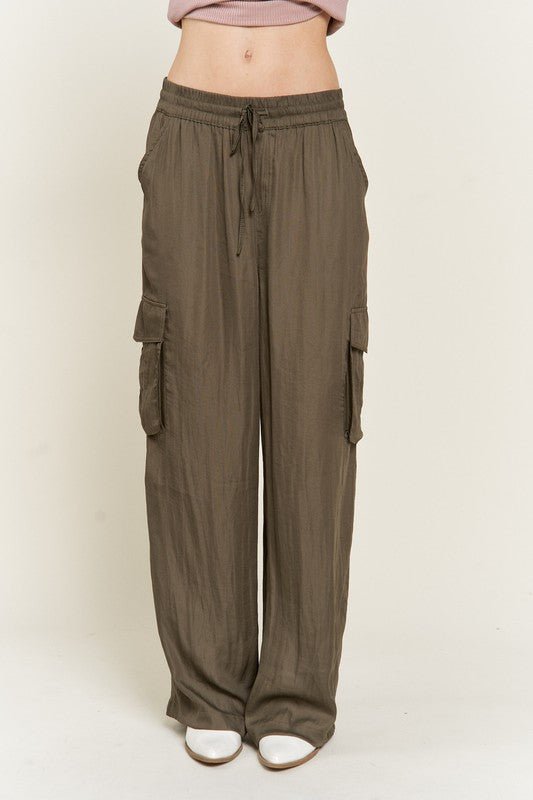 SATIN CARGO PANTS - Mack & Harvie