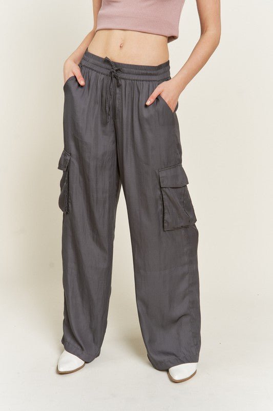 SATIN CARGO PANTS - Mack & Harvie