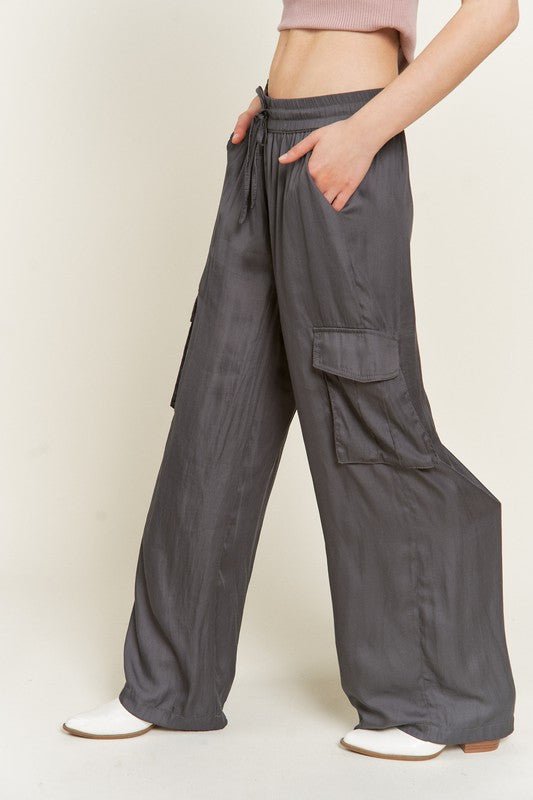 SATIN CARGO PANTS - Mack & Harvie