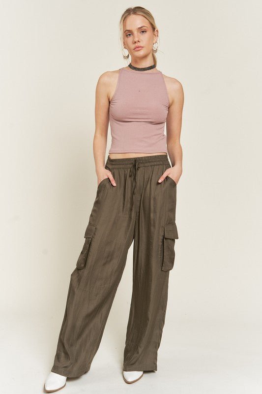 SATIN CARGO PANTS - Mack & Harvie