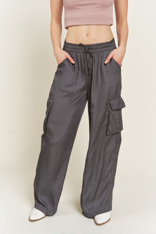 SATIN CARGO PANTS - Mack & Harvie