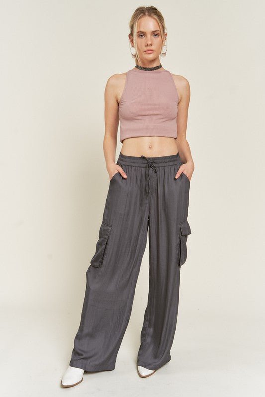 SATIN CARGO PANTS - Mack & Harvie