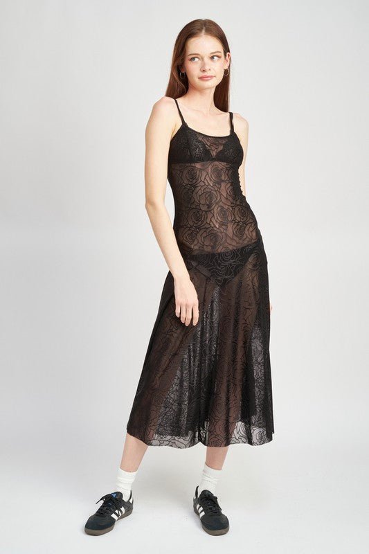 SHEER MAXI LACE DRESS - Mack & Harvie