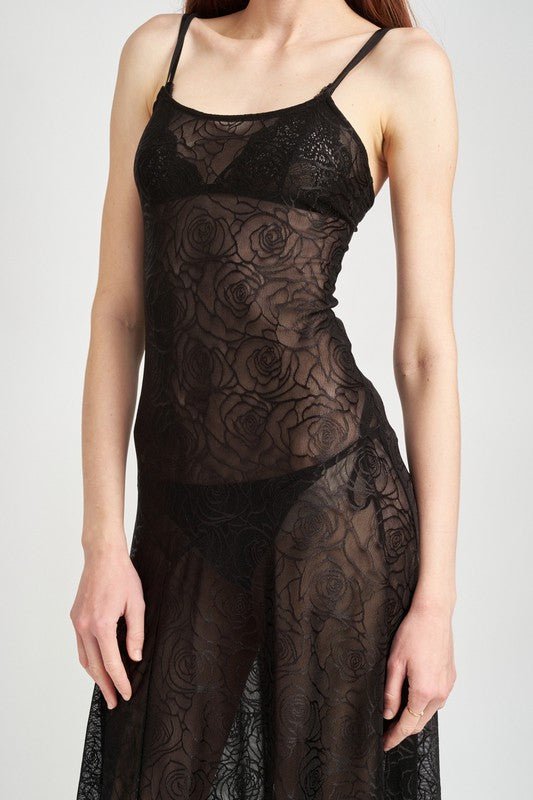 SHEER MAXI LACE DRESS - Mack & Harvie