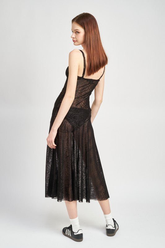 SHEER MAXI LACE DRESS - Mack & Harvie