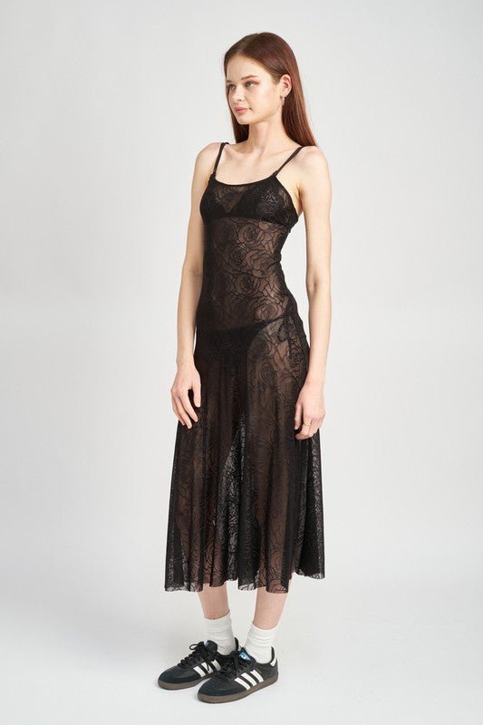 SHEER MAXI LACE DRESS - Mack & Harvie