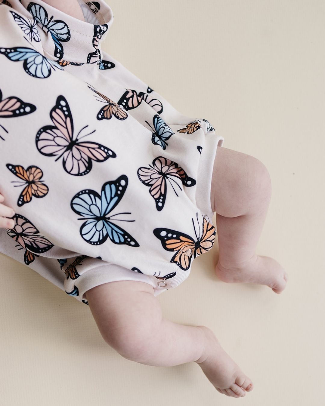 Short Sleeve Bubble Romper | Butterflies - Mack & Harvie